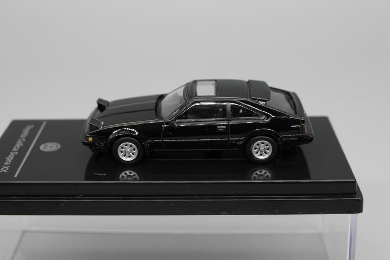 PARA64 1/64 Toyota Celica Supra XX Black 1984 Diecast Model Car (Lights Up RHD)