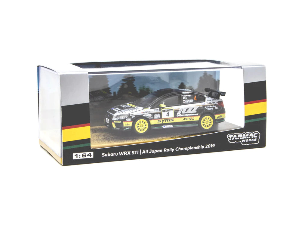 Tarmac Works 1/64 Subaru WRX STI All Japan Rally Championship #4 2019 Champion - Hobby 64