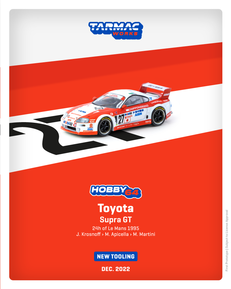 Tarmac Works 1/64 Toyota Supra GT 24h of Le Mans 1995 #27 - HOBBY64