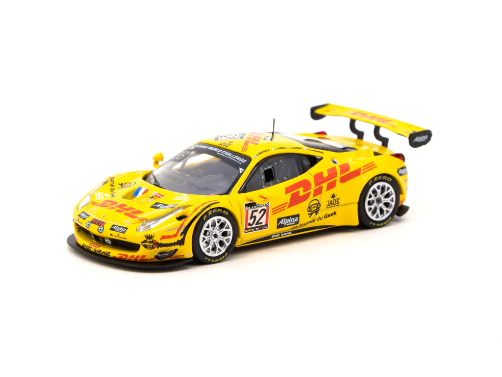 Tarmac Works 1/64 Ferrari 458 Italia GT3 24 Hours of Spa 2013 #52 DHL - HOBBY64