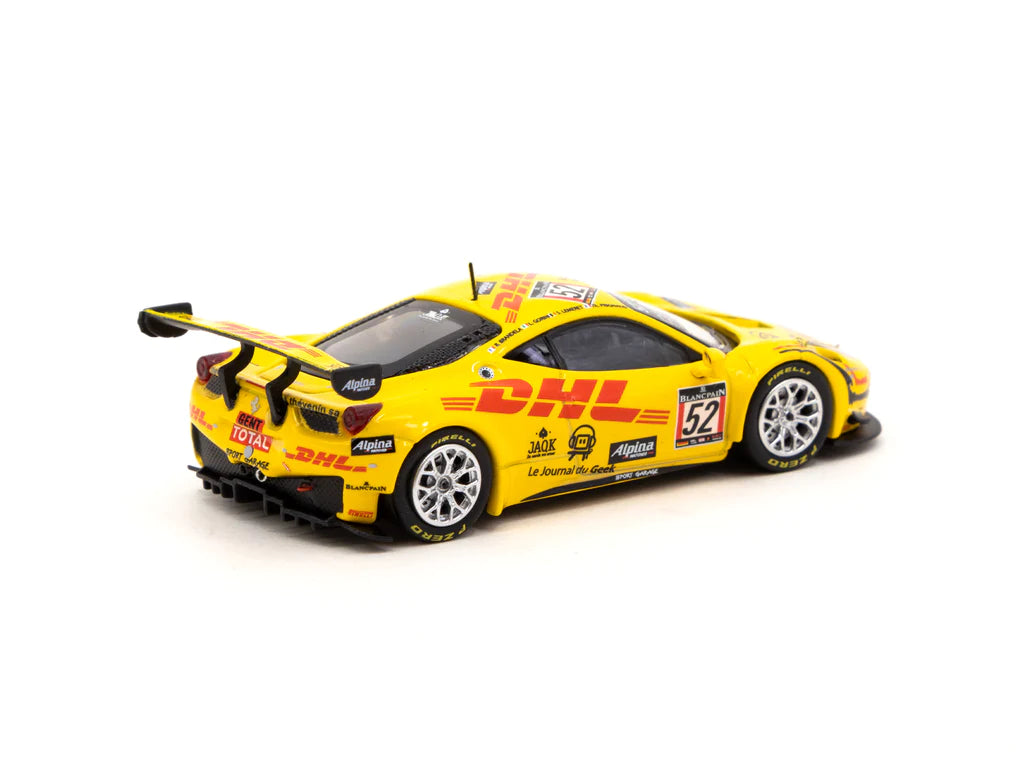 Tarmac Works 1/64 Ferrari 458 Italia GT3 24 Hours of Spa 2013 #52 DHL - HOBBY64
