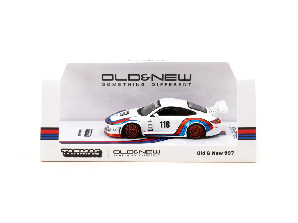 Tarmac Works 1/64 Porsche Old & New 997 White - HOBBY64
