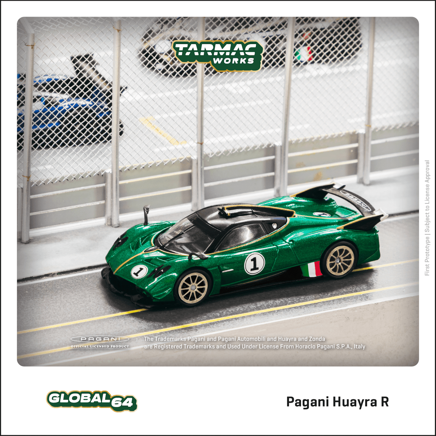 Tarmac Works 1/64 Pagani Huayra R Verde Trifoglio - GLOBAL64