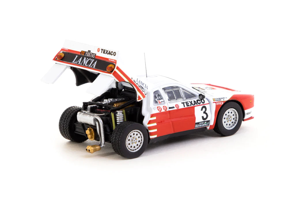 Tarmac Works 1/64 Lancia 037 Rally Rally Van Haspengouw 1985 #3 Winner- HOBBY64+