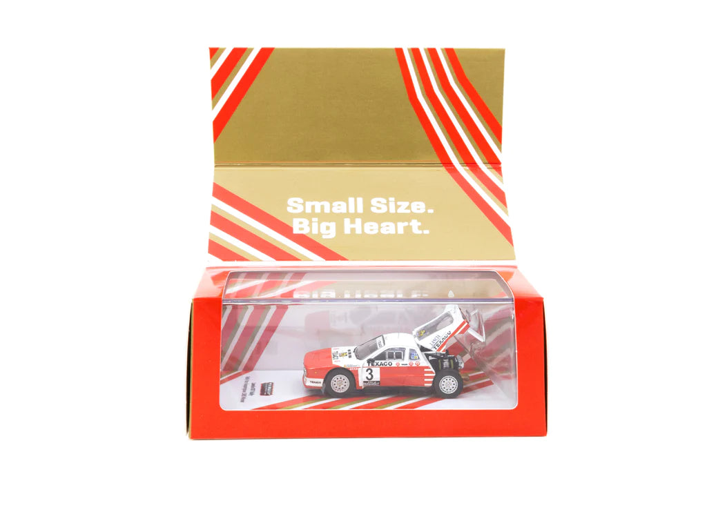 Tarmac Works 1/64 Lancia 037 Rally Rally Van Haspengouw 1985 #3 Winner- HOBBY64+