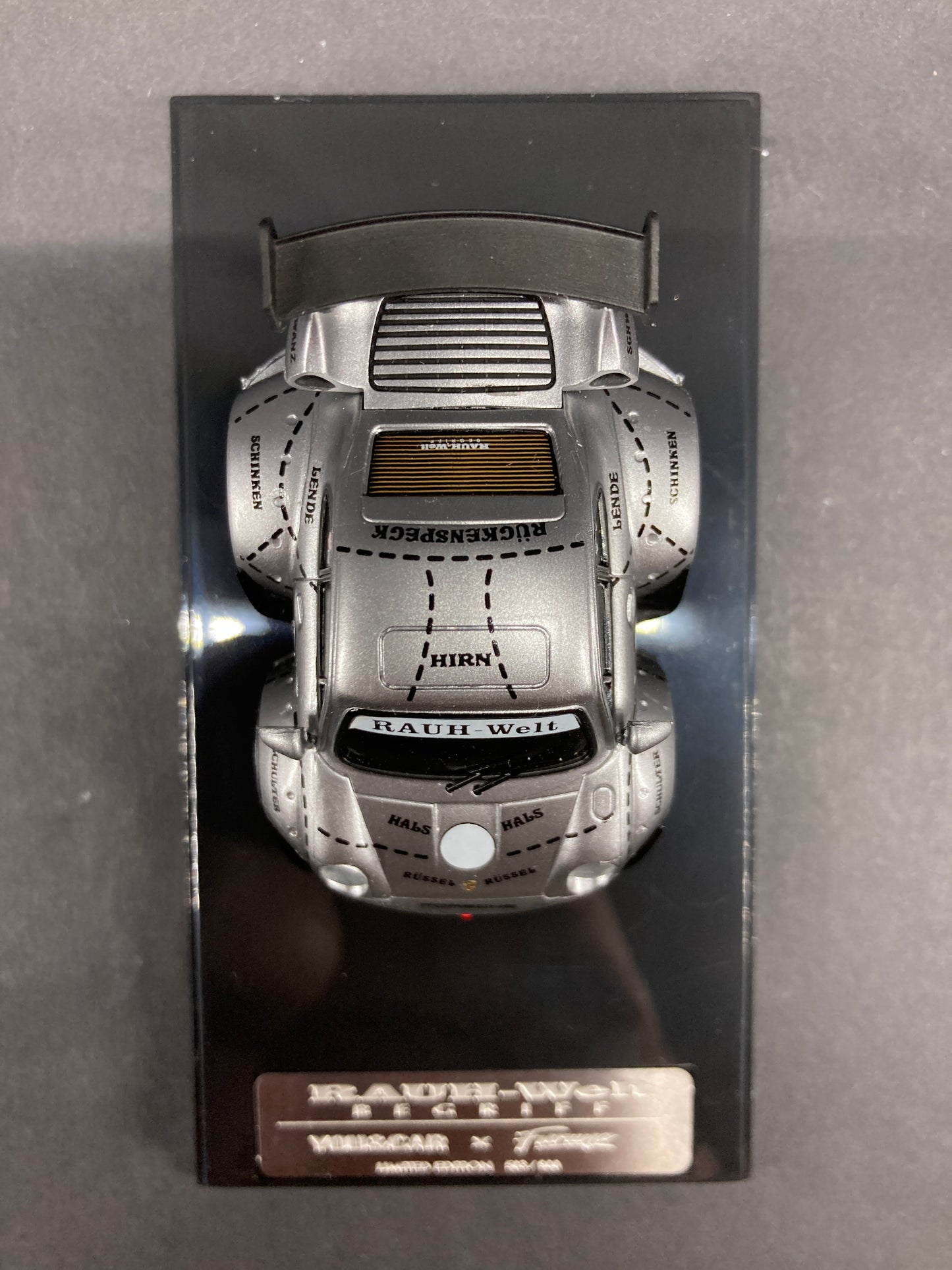 Furuya X YOU&CAR 1/64 Porsche Carrera 911 993 RWB Silver Pig Q-Car-Silver