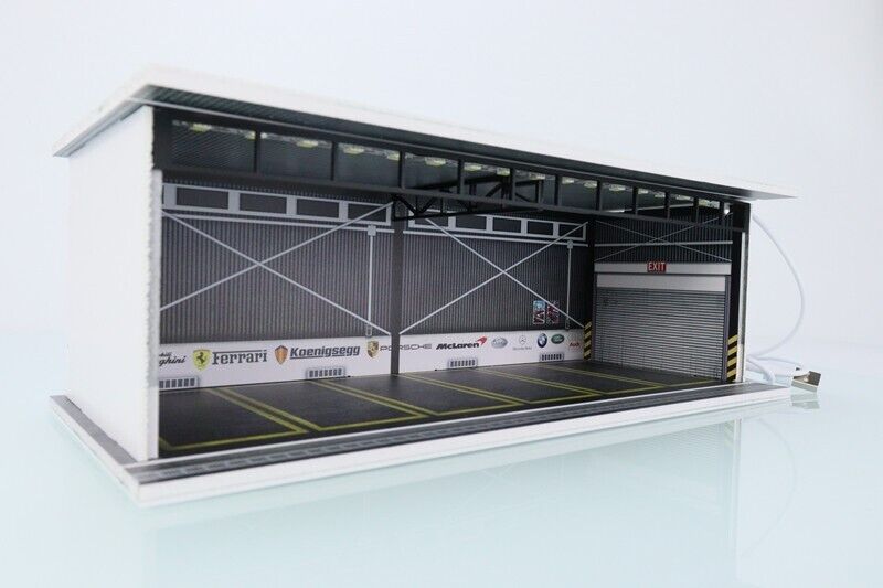 G-Fans 1/64 Super Cars Car Park Garage LED light Diorama w/ acrylic cover