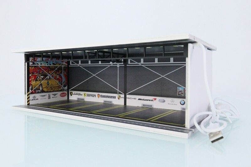 G-Fans 1/64 Super Cars Car Park Garage LED light Diorama w/ acrylic cover