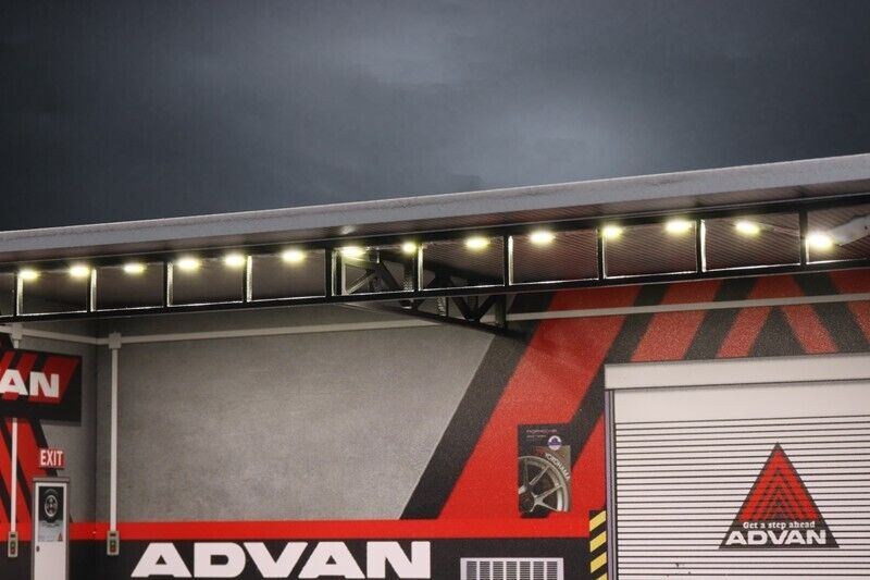G-Fans 1/64 ADVAN Garage Car Park LED light Diorama w/ acrylic cover