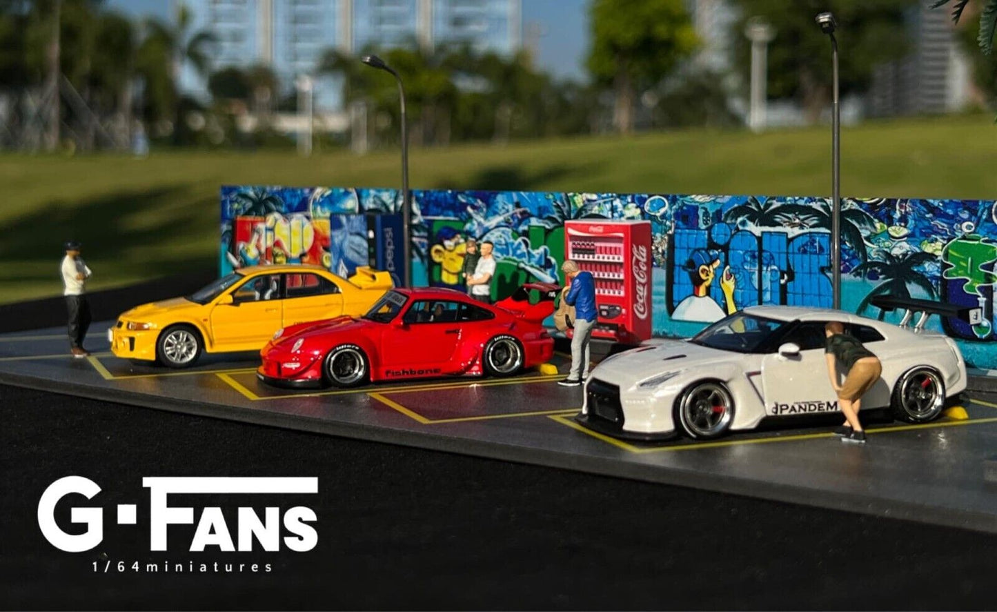 G-Fans 1/64 Outdoor Car Park Parking Lot LED Light Diorama (710028)