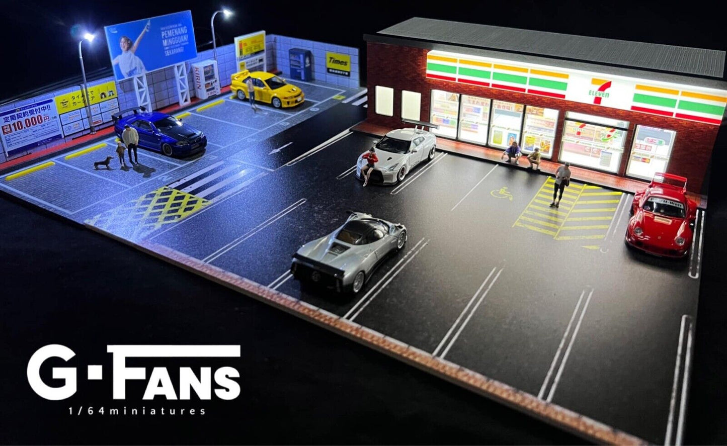 G-Fans 1/64 Outdoor Car Park Parking Lot LED Light Diorama (710028)