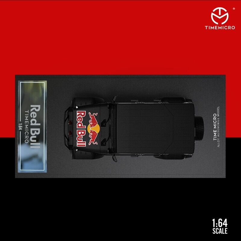 Time Micro 1/64 Jeep Wrangler Rubicon 4x4 4WD SUV Red Bull Ed. Diecast Model Car