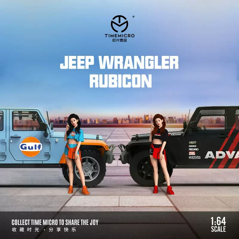 Time Micro 1/64 Jeep Wrangler Rubicon 4x4 4WD SUV ADVAN Ed. Diecast Model Car