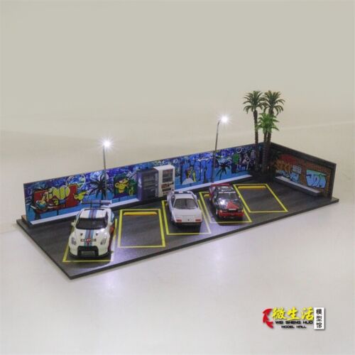G-Fans 1/64 Outdoor Beach Car Park Parking Lot LED Light Diorama (710027)
