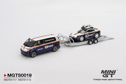 Mini GT 1:64 Porsche 911 Dakar #718 / Volkswagen ID. Buzz Porsche Centrum Gelderland Roughroads Set (MGTS0019)