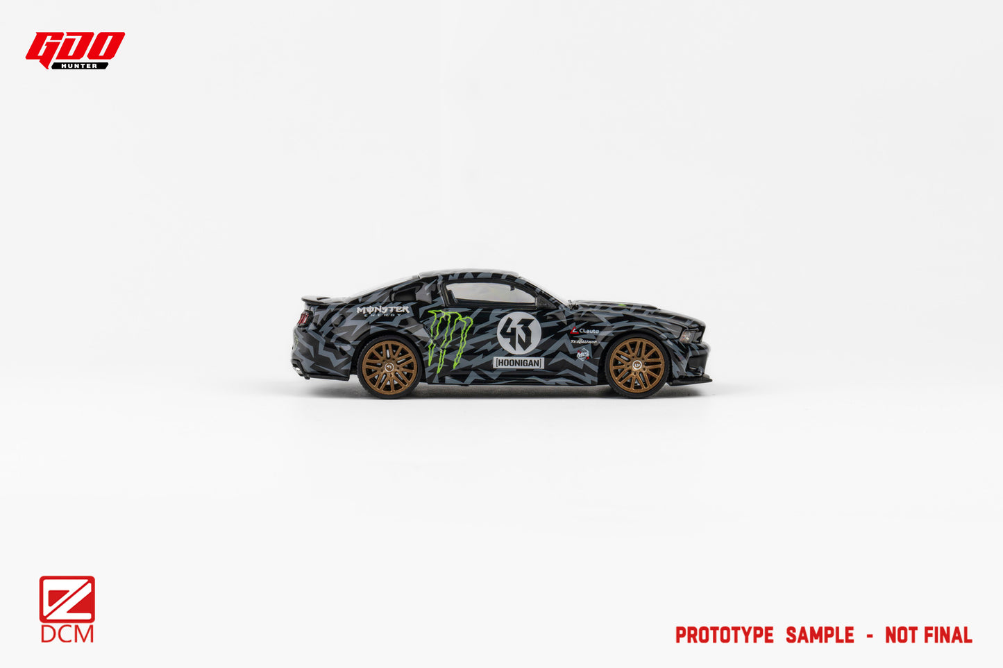 GDO X DCM 1:64 Ford Mustang GT MK5 2014 Monster Energy Ken Block Hoonigan #43 Edition