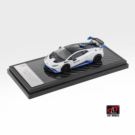 LCD Model 1:64 Lamborghini Huracan STO White Openable Engine Hood with Detailed Engine Lamborghini Official Licensed
