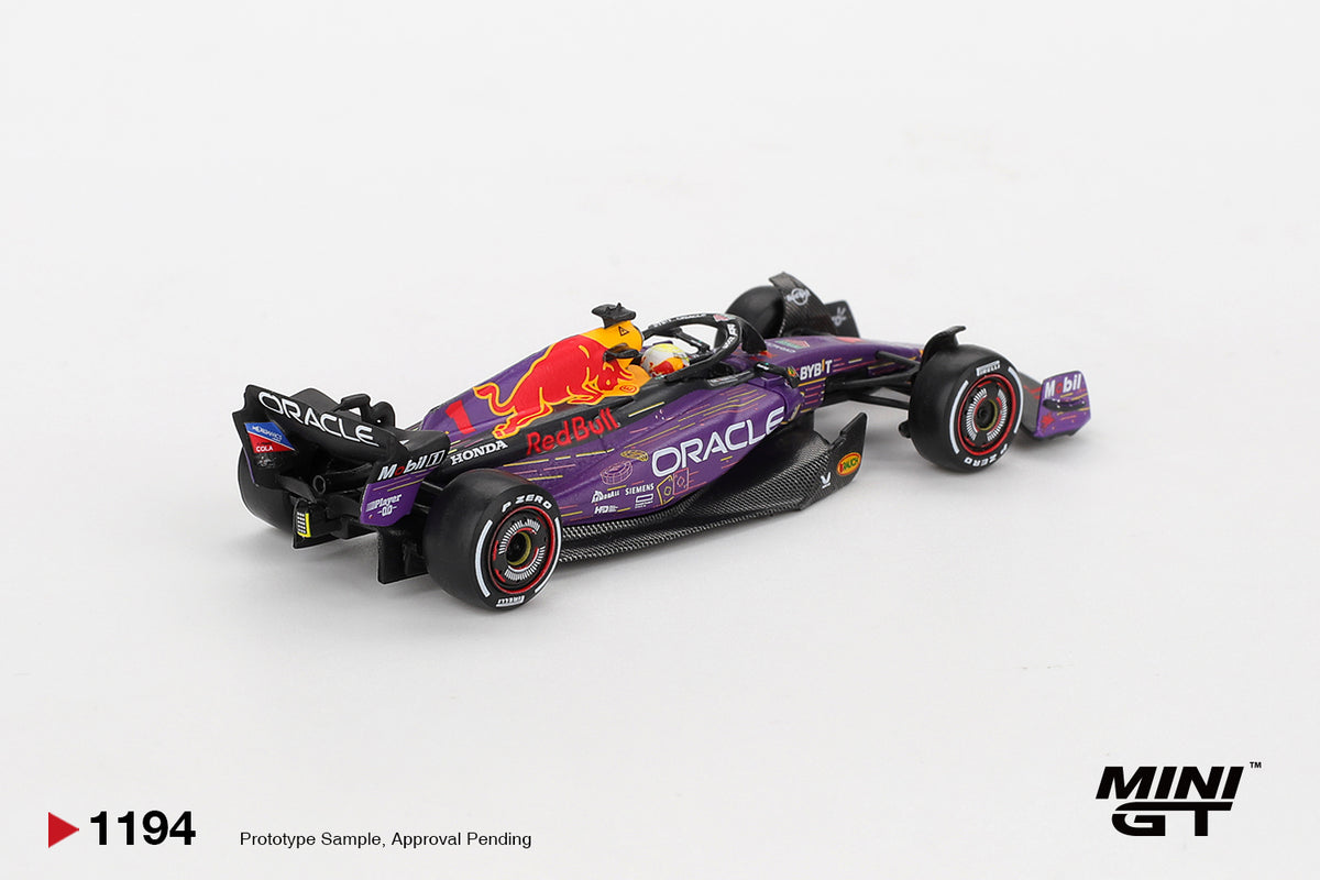 Mini GT 1:64 Oracle Red Bull Racing RB19 #1 Max Verstappen 2023 F1 2023 Las Vegas GP Winner (MGT01194-CH)