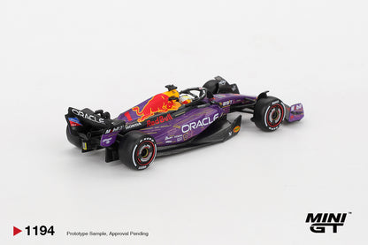 Mini GT 1:64 Oracle Red Bull Racing RB19 #1 Max Verstappen 2023 F1 2023 Las Vegas GP Winner (MGT01194-CH)