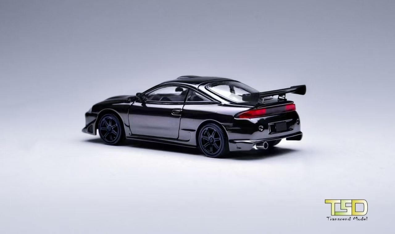 Transcend Model 1:64 Mitsubishi Eclipse Chrome Gun Grey