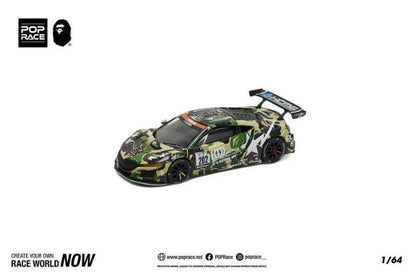 Pop Race 1:64 Honda NSX GT3 EVO 22 BAPE A Bathing Ape Green Beijing Special Edition