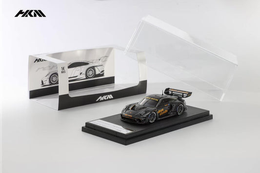 HKM 1:64 911 (992) GT3 R Rennsport Single Seat Track Edition Brumos Spoiler Skye Sands Black Carbon