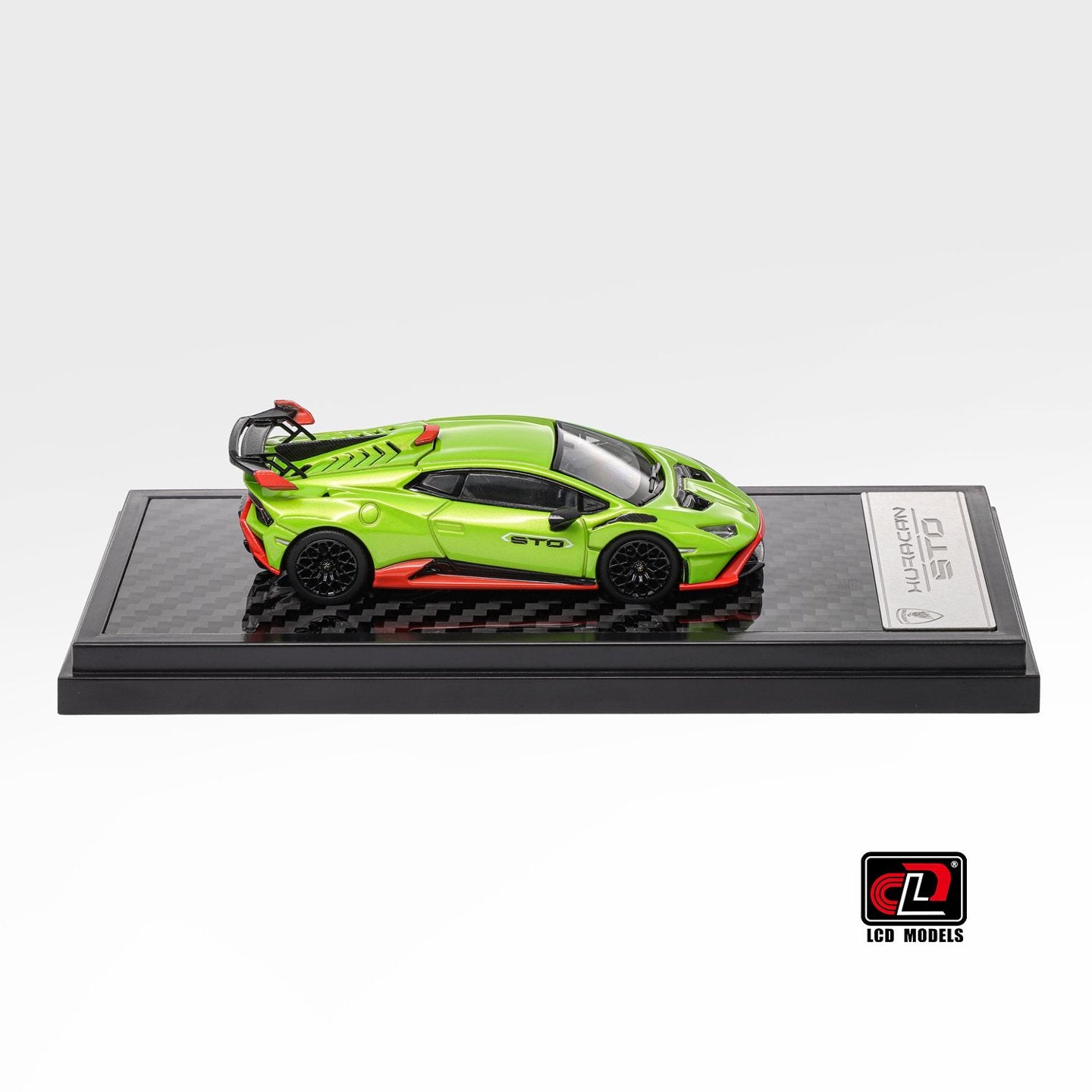 LCD Model 1:64 Lamborghini Huracan STO Green Openable Engine Hood with Detailed Engine Lamborghini Official Licensed