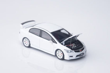 Model One 1:64 Honda Civic Type-R FD2 White Openable Front Hood Detailed Engine Limited 999 Pieces Honda Official Licensed