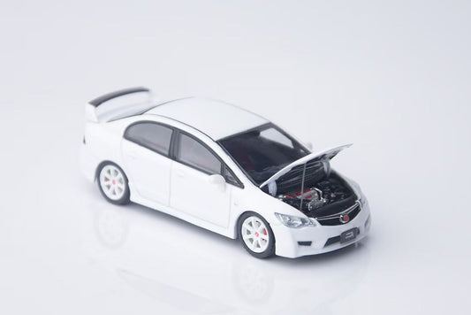Model One 1:64 Honda Civic Type-R FD2 White Openable Front Hood Detailed Engine Limited 999 Pieces Honda Official Licensed