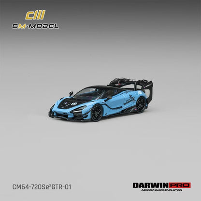CM Model 1:64 McLaren DARWIN PRO 720Se² GTR Unchained Blue - McLaren Official Licensed