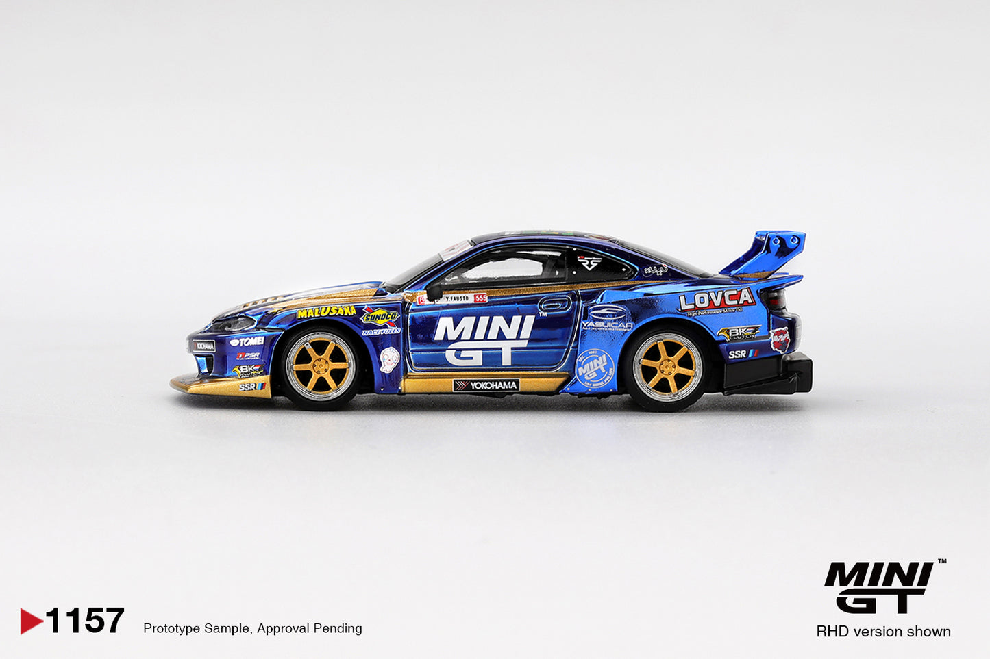 Mini GT 1:64 Nissan Silvia (S15) LB-Super Silhouette #555 Team MINI GT Liberty Walk 2025 Formula Drift (MGT01157-CH)