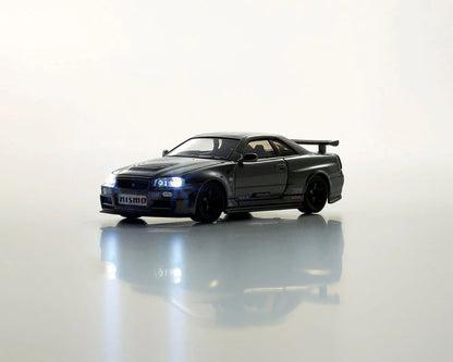 Kyosho 1:64 Nissan NISMO R34 GT-R Grey NISMO BNR34 CRS Version (MOTN LED Base Compatible)