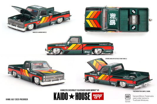 Mini GT 1:64 Chevrolet Silverado KAIDO WORKS V3 Kaidohouse (KHMG226)