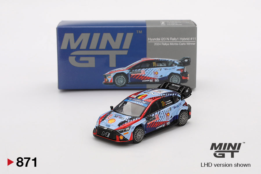 Mini GT 1:64 Hyundai i20 N Rally1 Hybrid #11 2024 Rallye Monte-Carlo Winner (MGT00871-CH)