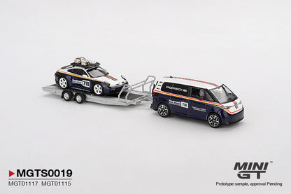 Mini GT 1:64 Porsche 911 Dakar #718 / Volkswagen ID. Buzz Porsche Centrum Gelderland Roughroads Set (MGTS0019)