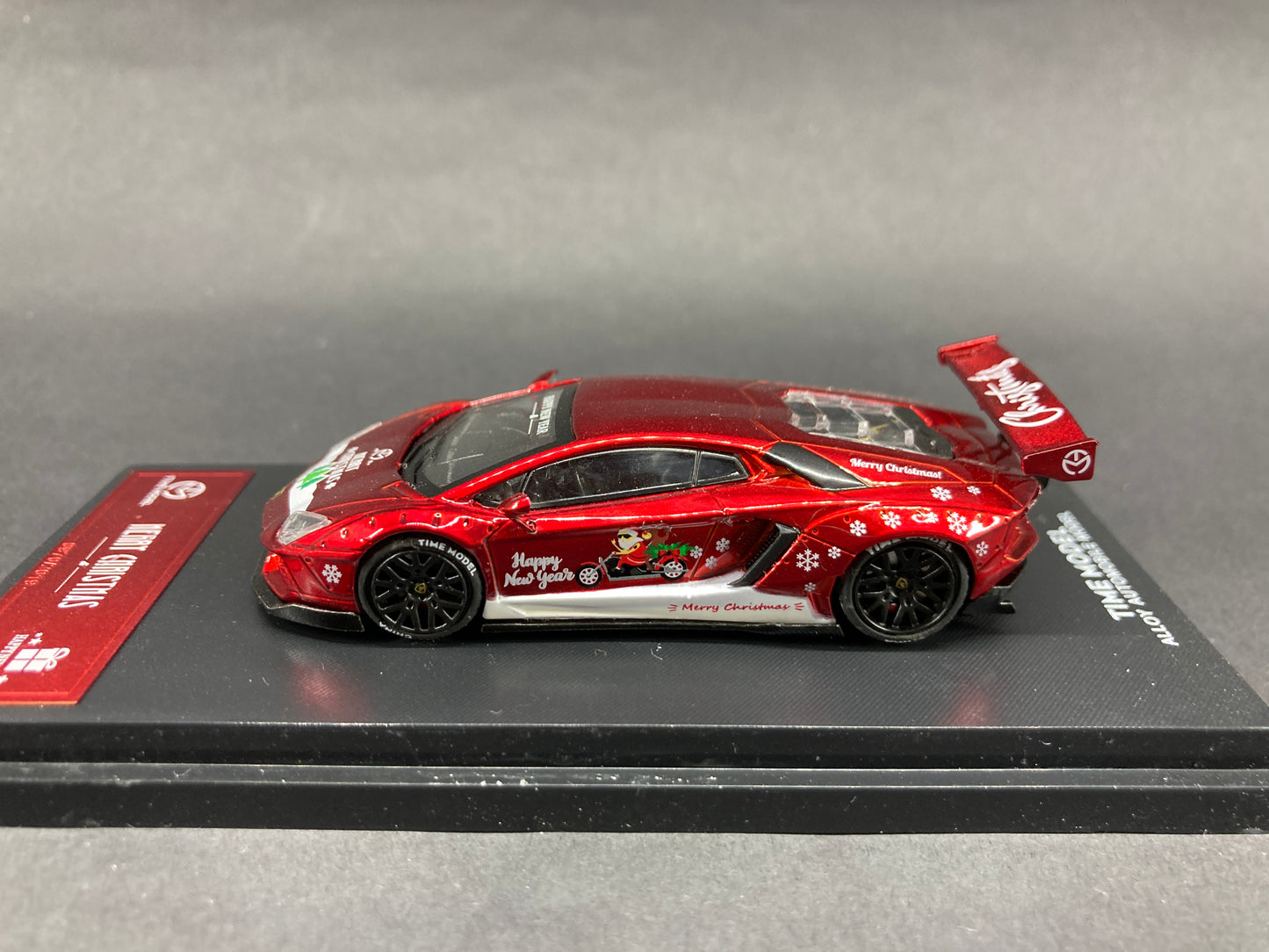 Time Micro 1/64 Lamborghini Aventador LP 700 Christmas Edition Red