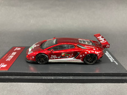 Time Micro 1/64 Lamborghini Aventador LP 700 Christmas Edition Red