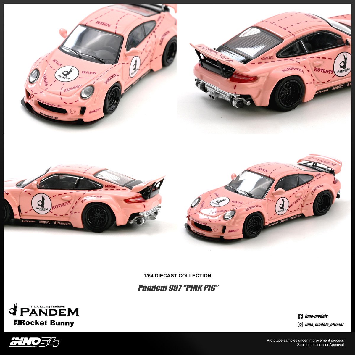 INNO64 1:64 PANDEM 997 PINK PIG (IN64-997P-PPIG)