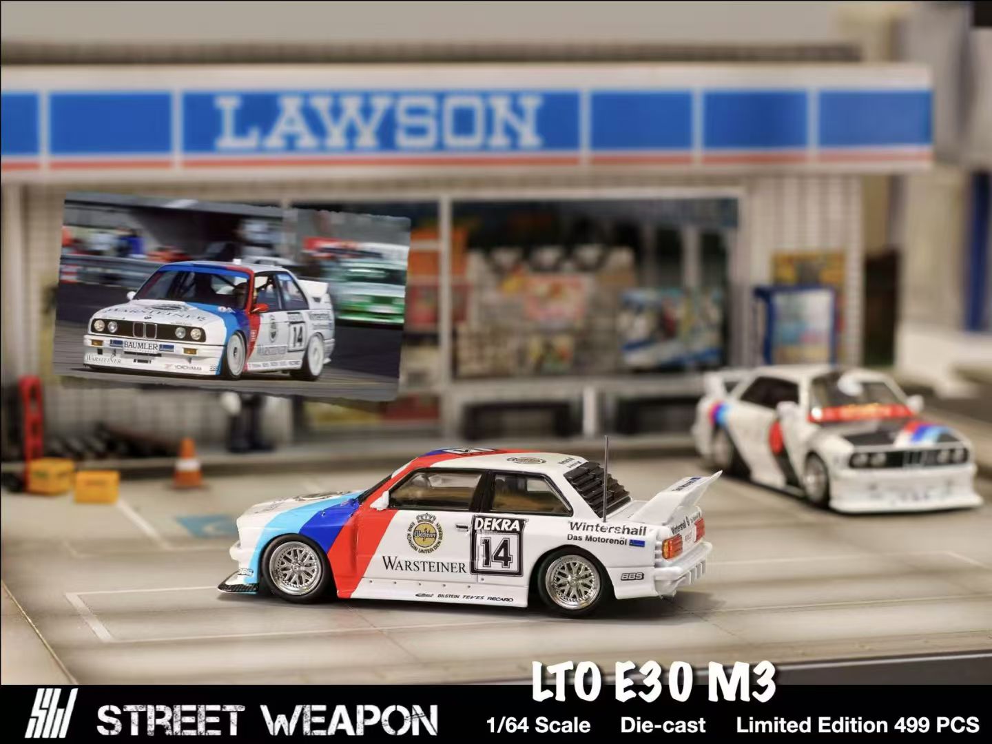 Street Weapon 1:64 BMW M3 E30 Live to Offend LTO Custom DTM Race Edition