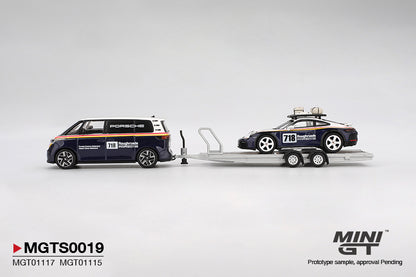 Mini GT 1:64 Porsche 911 Dakar #718 / Volkswagen ID. Buzz Porsche Centrum Gelderland Roughroads Set (MGTS0019)