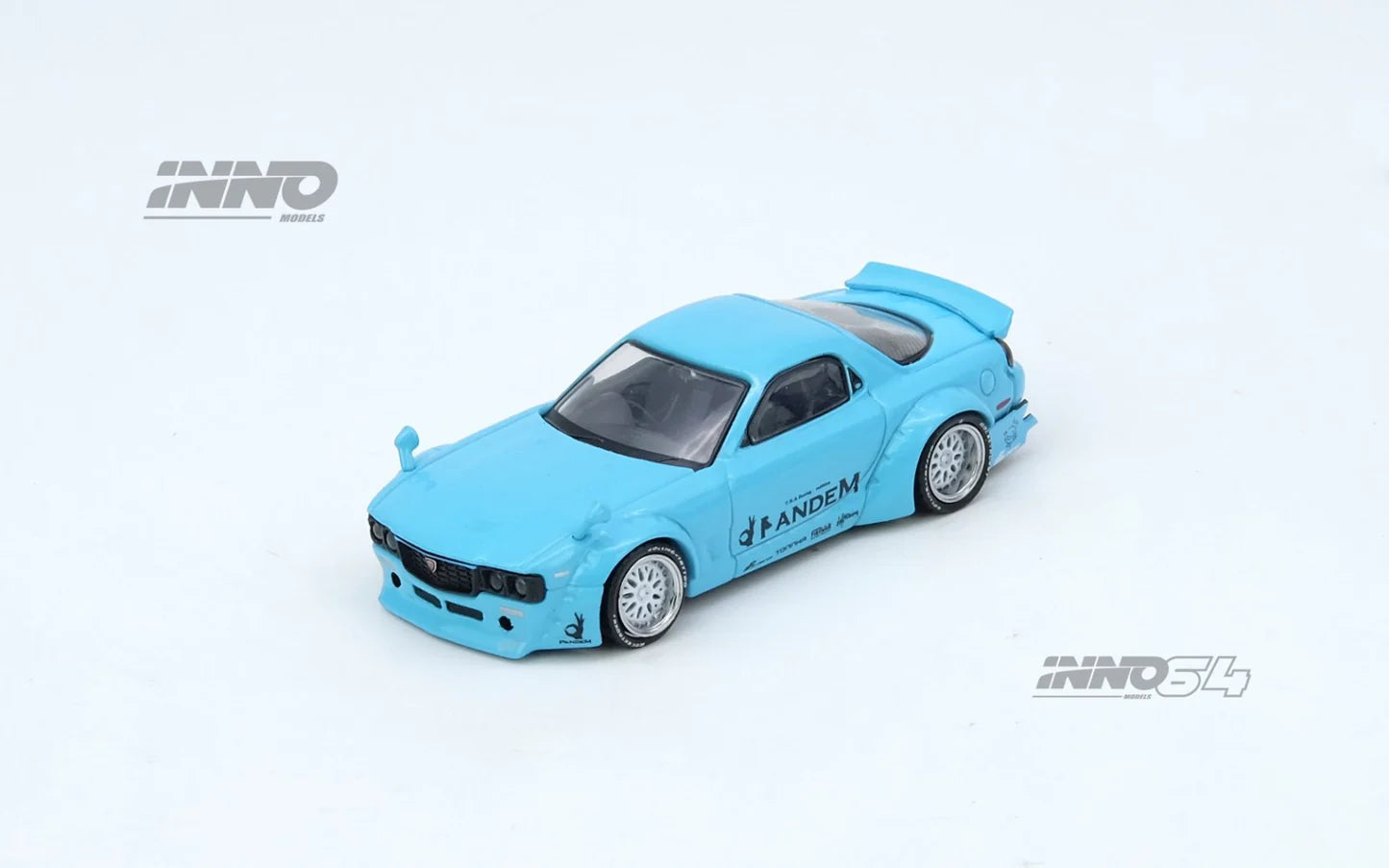 INNO64 1:64 MAZDA PANDEM ROCKET BUNNY RX7 (FD3S) Tiffany Blue (IN64-RX7FDP-TIFBLU)