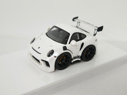 [Premium Resin Model] YM Model X MiniCrafisman 1:64 Porsche 992 GT3 RS White Cute Egg Car (Full Interiors Rolling Cage Metal Exhausts Glossy Paint) Limited to 150 Pieces