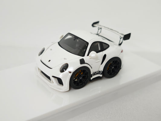 [Premium Resin Model] YM Model X MiniCrafisman 1:64 Porsche 992 GT3 RS White Cute Egg Car (Full Interiors Rolling Cage Metal Exhausts Glossy Paint) Limited to 150 Pieces