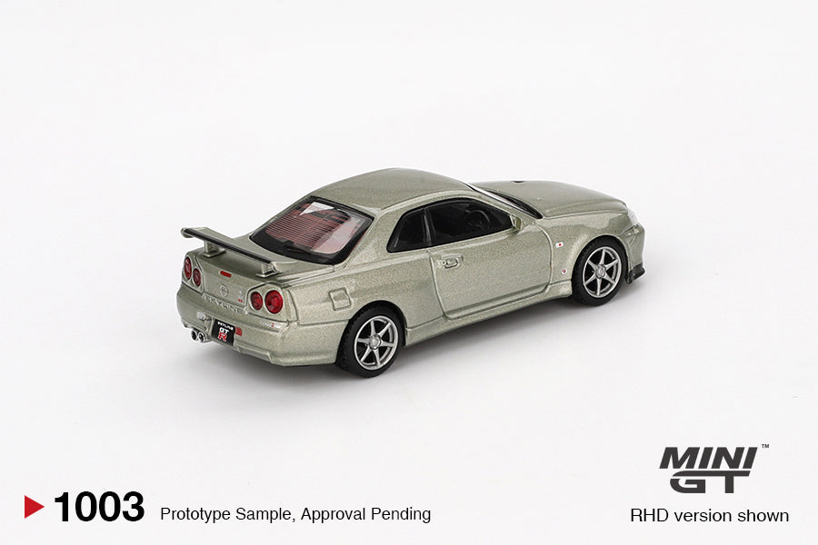 Mini GT 1:64 Nissan Skyline GT-R (R34) V-Spec II Nür Millenium Jade (MGT01003-CH)