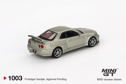 Mini GT 1:64 Nissan Skyline GT-R (R34) V-Spec II Nür Millenium Jade (MGT01003-CH)