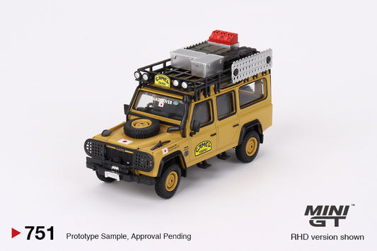 Mini GT 1:64 Land Rover Defender 110 1989 Camel Trophy Amazon Team Japan RHD (MGT00751-CH)