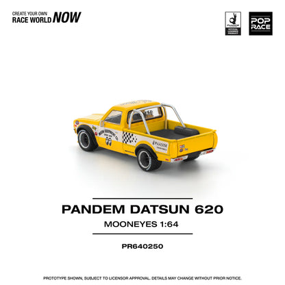 Pop Race 1/64 PANDEM Datsun 620 Pick Up Truck Mooneyes Openable Front Hood Detailed Engine (PR640250)