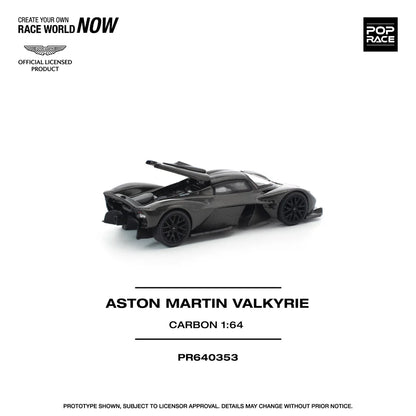 Pop Race 1:64 Aston Martin Valkyrie Carbon Opening Rear Hood Detailed Engine (PR640353)