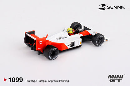 Mini GT 1:64 McLaren MP4/4 #12 Ayrton Senna 1988 Japanese Grand Prix Winner (With Marlboro Decal Stickers) (MGT01099-CH)