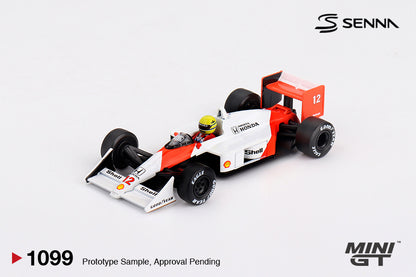 Mini GT 1:64 McLaren MP4/4 #12 Ayrton Senna 1988 Japanese Grand Prix Winner (With Marlboro Decal Stickers) (MGT01099-CH)